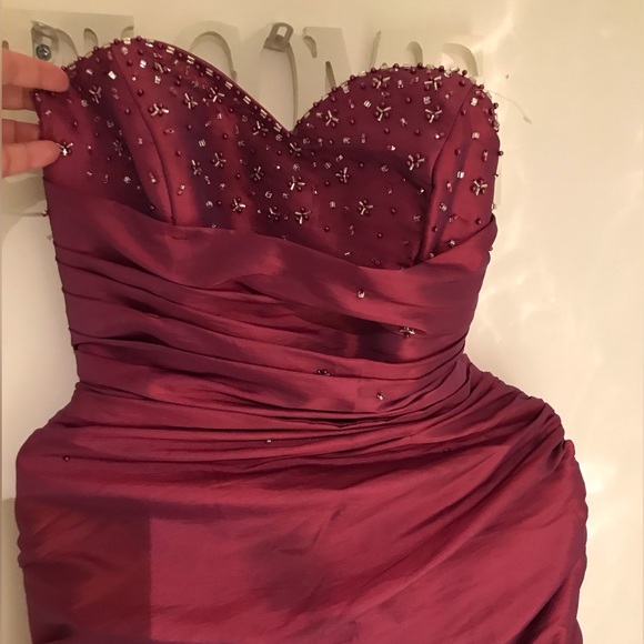 Beautiful Burgundy gown for sale - prom or bridal events it’s yours - Picture 7 of 13